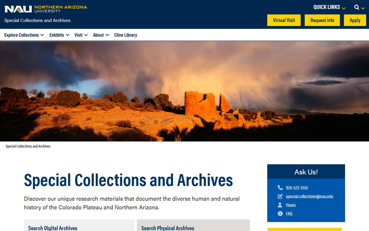 Flagstaff Arizona genealogy NAU Special Collections archive